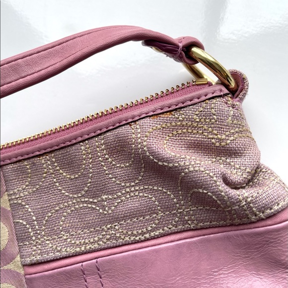 Lilac 💜COACH Signature Canvas Hobo Bag - Picture 5 of 7